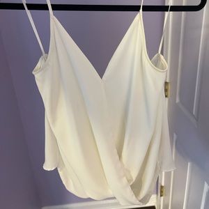 Abbeline white sleeveless blouse